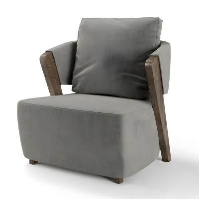 现代布艺单人单人沙发-14